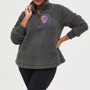 Torrid Sherpa Active Jacket - Skull Grey Size 3